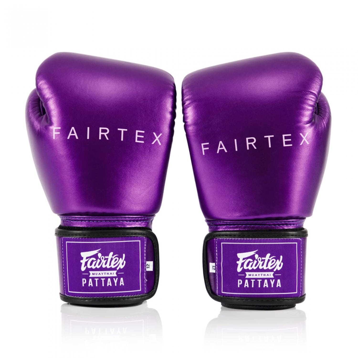 BGV22 Fairtex Metallic Red Boxing Gloves - Purple - Image 2