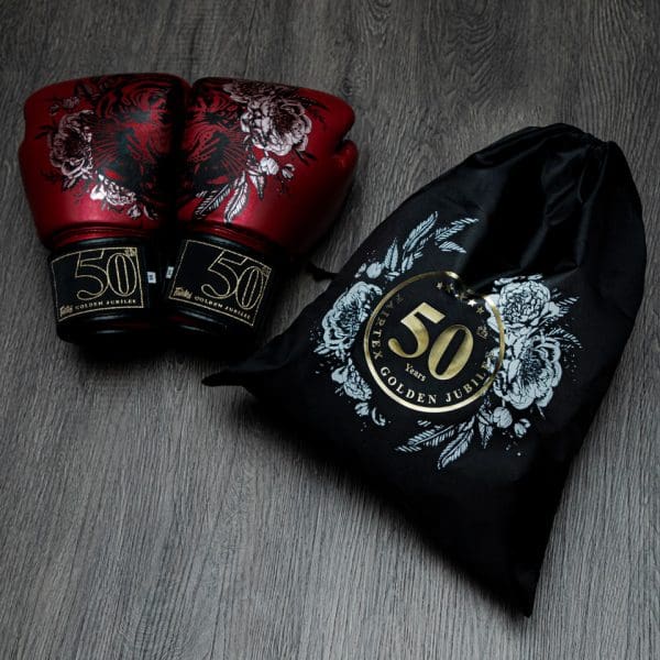 BGV Fairtex Golden Jubilee Metallic Red Boxing Gloves - Image 4