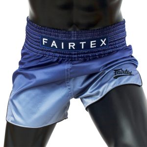 BS1905 Fairtex Blue Fade Slim Cut Muay Thai Shorts