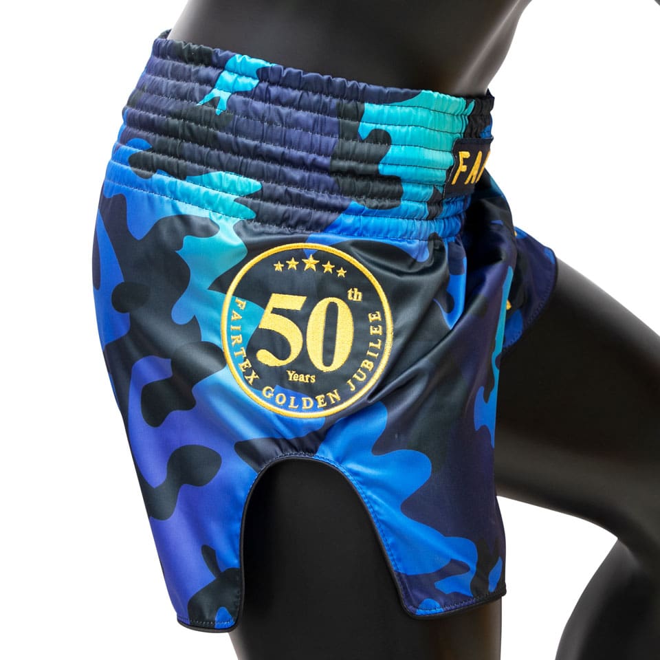 BS1916 Fairtex Golden Jubilee Slim Cut Muay Thai Shorts - Image 3