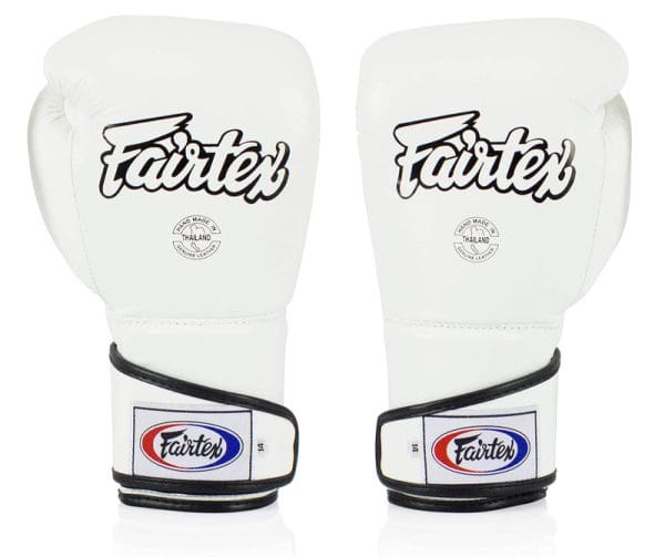 BGV6 Stylish Angular Sparring Gloves - Locked Thumb - White - Image 2