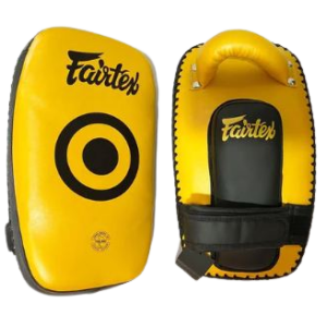 KPLC6 Small Light Weight Thai Kick Pads Gold/Black