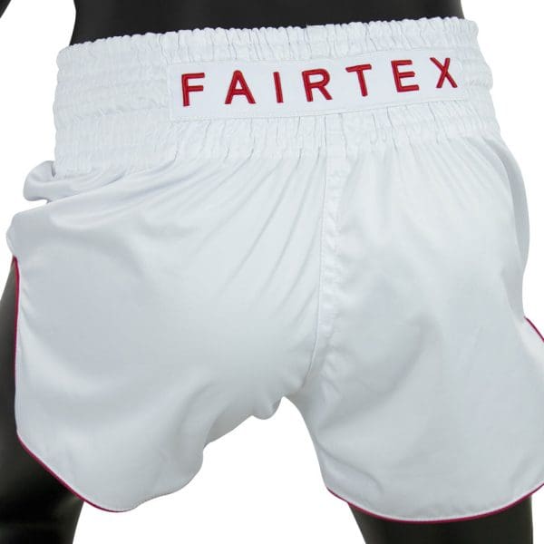 BS1908 Slim Cut Muay Thai Shorts - White Satoru - Image 2