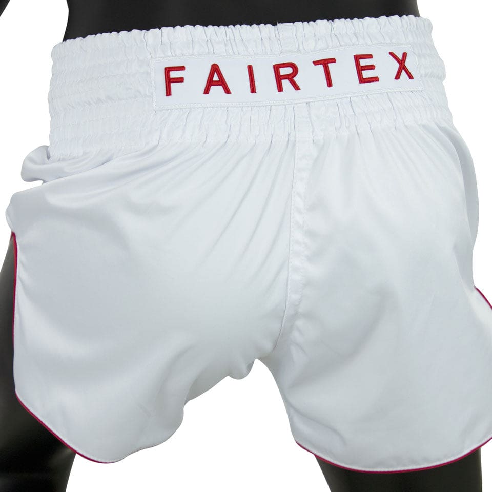 BS1908 Slim Cut Muay Thai Shorts - White Satoru - Image 2