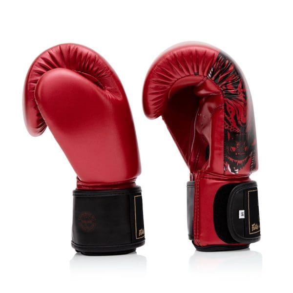 BGV Fairtex Golden Jubilee Metallic Red Boxing Gloves - Image 3