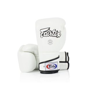 BGV6 Stylish Angular Sparring Gloves - Locked Thumb - White