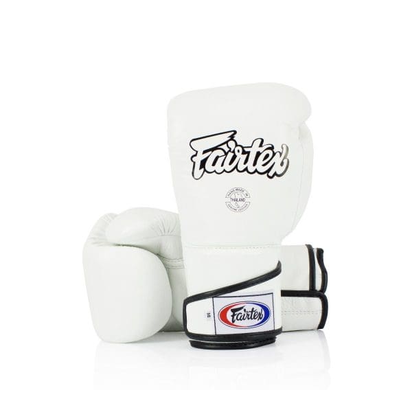 BGV6 Stylish Angular Sparring Gloves - Locked Thumb - White