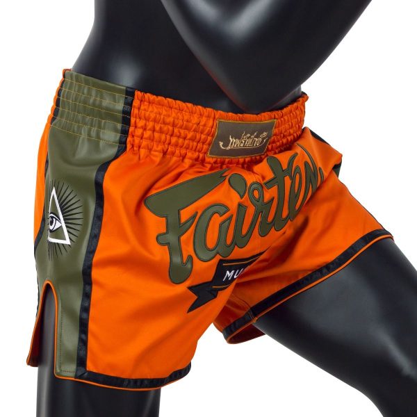 FAIRTEX BS1705 ORANGE SLIM CUT MUAY THAI SHORTS - Image 2