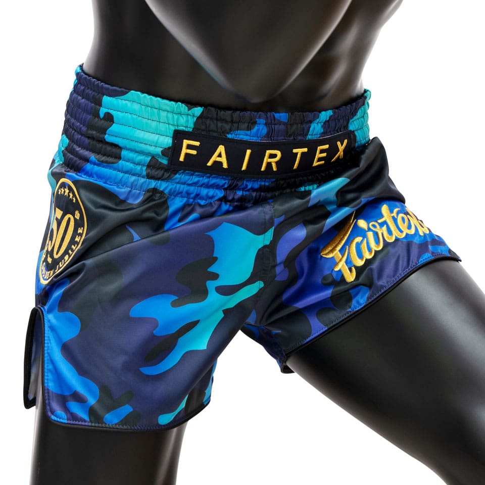 BS1916 Fairtex Golden Jubilee Slim Cut Muay Thai Shorts - Image 2