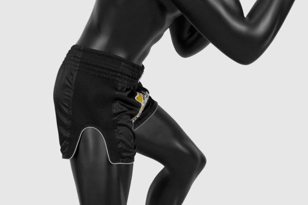 Muay Thai Shorts - BS1708 Black - Image 3