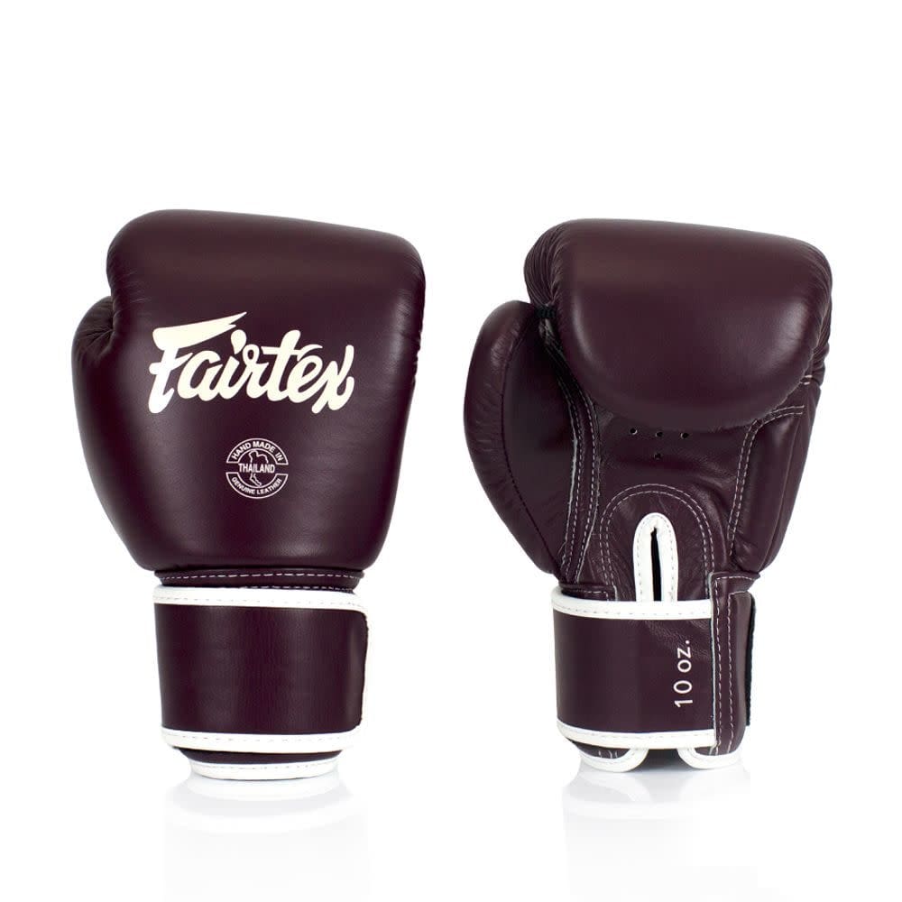 Fairtex BGV16 Leather Boxing Gloves - Maroon - Image 2