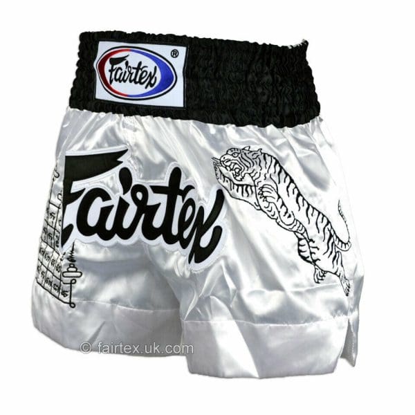 FAIRTEX BS0637 SUPERSTITION WHITE MUAY THAI SHORTS - Image 2