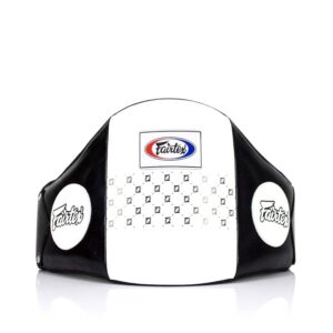 Standard Leather Belly Pad - Hook & Loop Waist Wrap - White