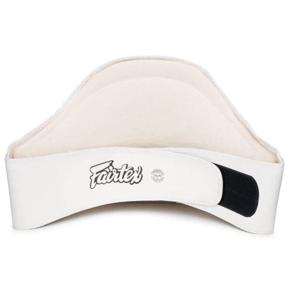 Standard Leather Belly Pad - Hook & Loop Waist Wrap - White - Image 3