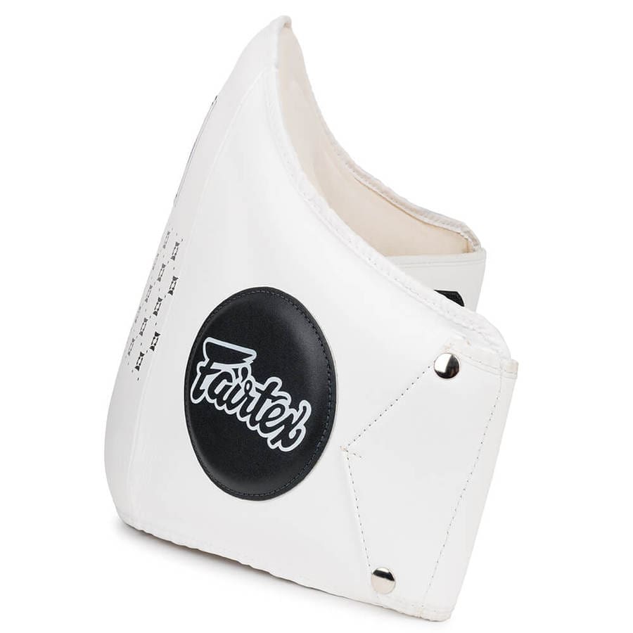 Standard Leather Belly Pad - Hook & Loop Waist Wrap - White - Image 2